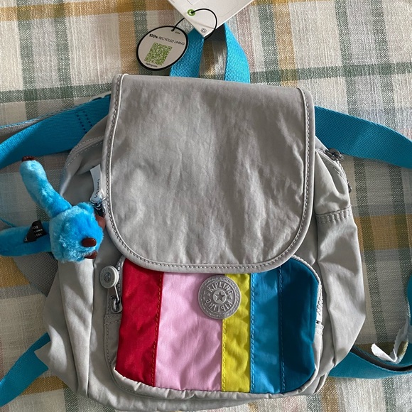 NWT Kipling Marigold mini rainbow gray backpack brand new - Picture 3 of 10